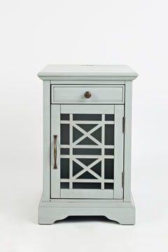 Craftsman Antique Grey Power Chairside Table - Ornate Home