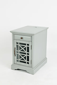 Craftsman Antique Grey Power Chairside Table - Ornate Home