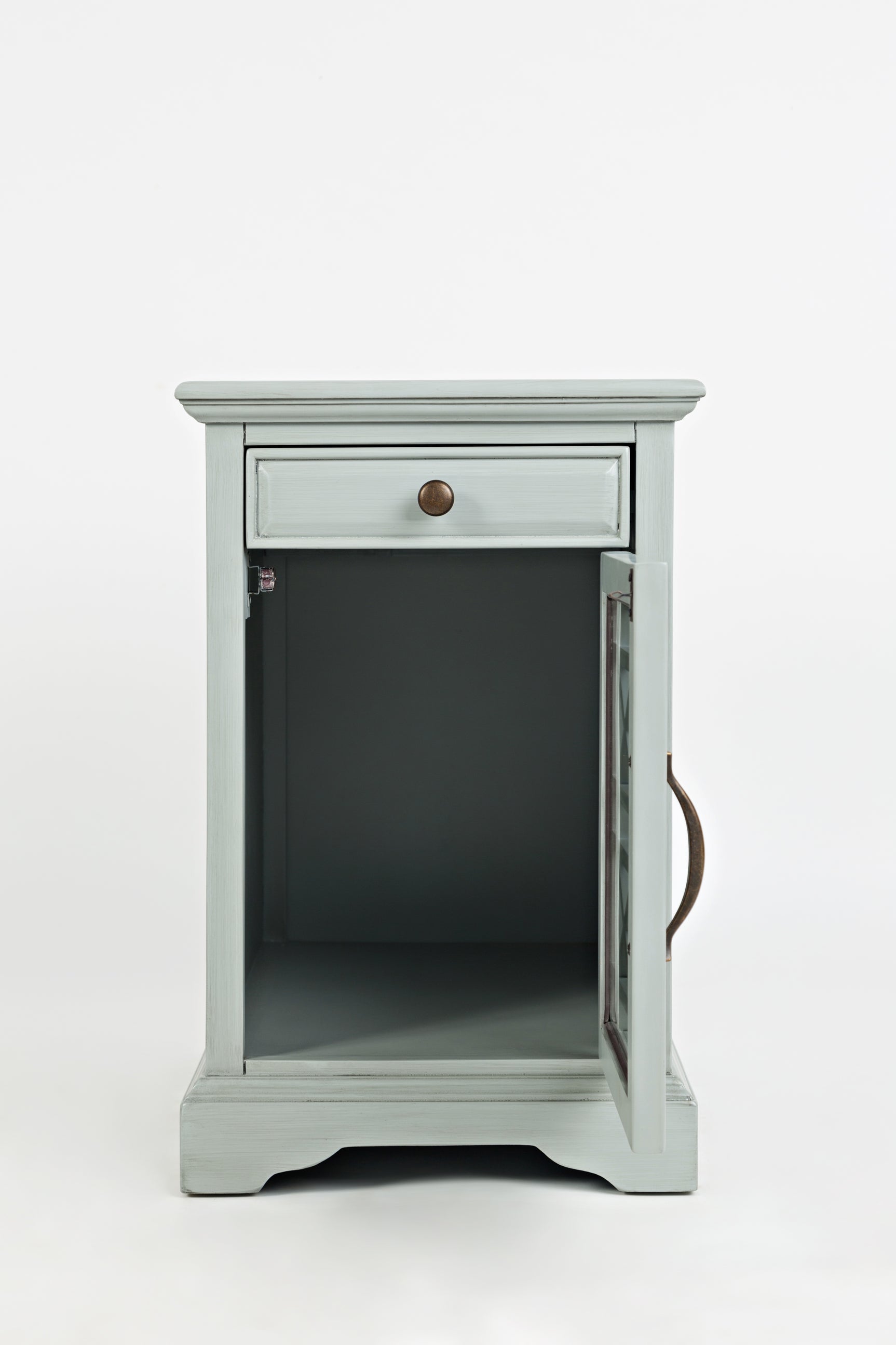 Craftsman Antique Grey Power Chairside Table - Ornate Home