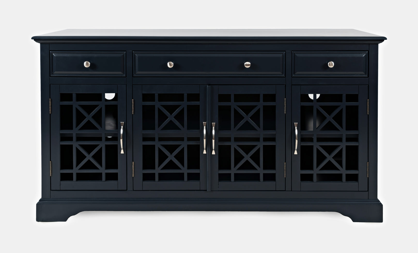 Craftsman Navy Blue 60 Media Unit - Ornate Home