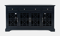 Craftsman Navy Blue 60 Media Unit - Ornate Home