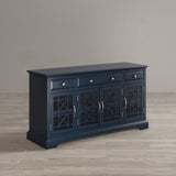 Craftsman Navy Blue 60 Media Unit - Ornate Home