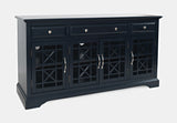 Craftsman Navy Blue 60 Media Unit - Ornate Home