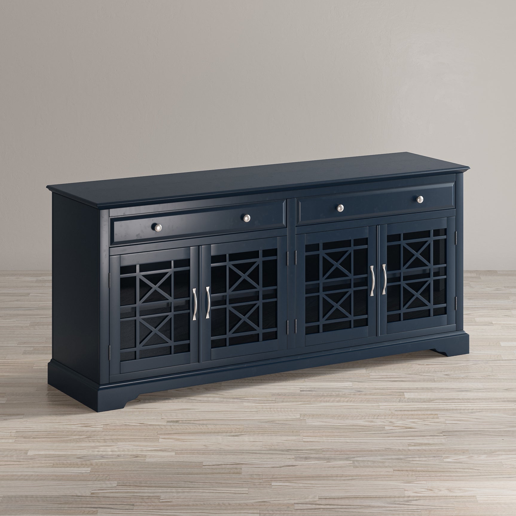 Craftsman Navy Blue 70 Media Unit - Ornate Home
