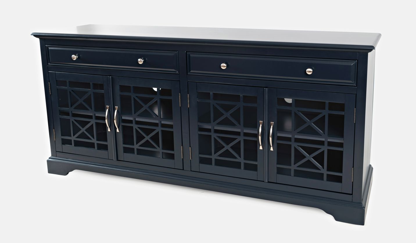 Craftsman Navy Blue 70 Media Unit - Ornate Home
