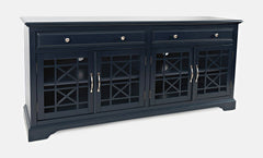 Craftsman Navy Blue 70 Media Unit - Ornate Home