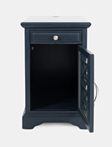 Craftsman Navy Power Chairside Table - Ornate Home