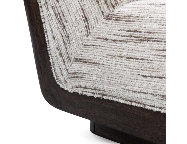 Crandall Cream/Brown Upholstered Accent Chair - Ornate Home