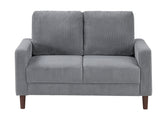Crandall Gray Loveseat - Ornate Home