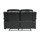 Cranley Black Double Reclining Loveseat - Ornate Home
