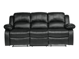 Cranley Black Double Reclining Sofa - Ornate Home