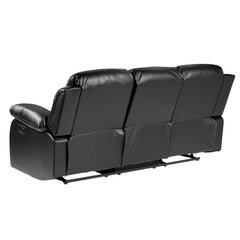 Cranley Black Double Reclining Sofa - Ornate Home