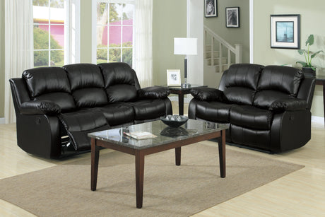 Cranley Black Double Reclining Sofa - Ornate Home
