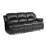 Cranley Black Double Reclining Sofa - Ornate Home