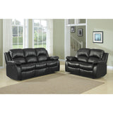 Cranley Black Double Reclining Sofa - Ornate Home
