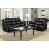 Cranley Black Double Reclining Sofa - Ornate Home