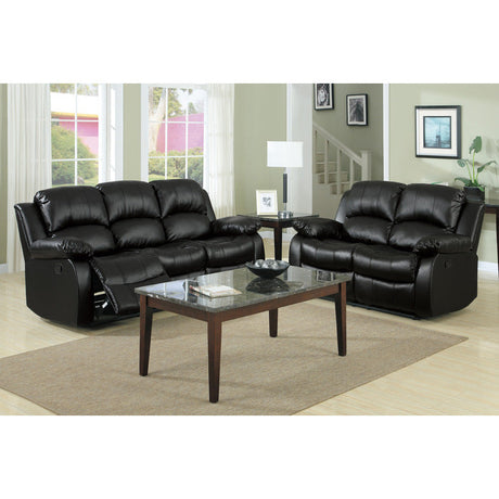 Cranley Black Double Reclining Sofa - Ornate Home