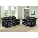 Cranley Black Double Reclining Sofa - Ornate Home