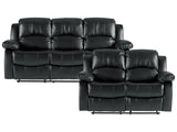 Cranley Black Sofa & Loveseat - Ornate Home