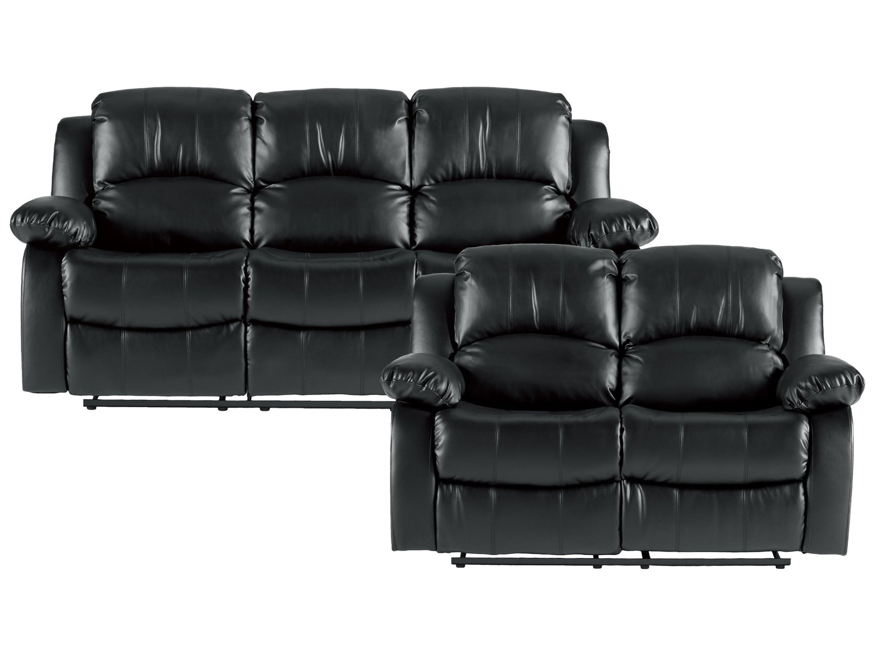 Cranley Black Sofa & Loveseat - Ornate Home