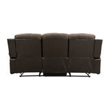 Cranley Brown Double Reclining Sofa Fabric Seating - Ornate Home