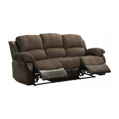 Cranley Brown Double Reclining Sofa Fabric Seating - Ornate Home