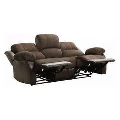 Cranley Brown Double Reclining Sofa Fabric Seating - Ornate Home