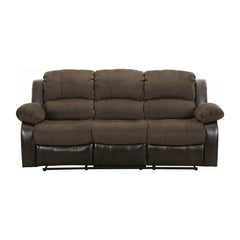 Cranley Brown Double Reclining Sofa Fabric Seating - Ornate Home