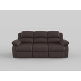 Cranley Brown Double Reclining Sofa Fabric Seating - Ornate Home