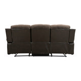 Cranley Brown Double Reclining Sofa Fabric Seating - Ornate Home