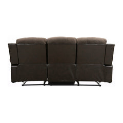 Cranley Brown Double Reclining Sofa Fabric Seating - Ornate Home