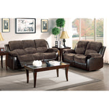 Cranley Brown Double Reclining Sofa Fabric Seating - Ornate Home