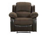 Cranley Brown Reclining Chair Fabric Seating - Ornate Home