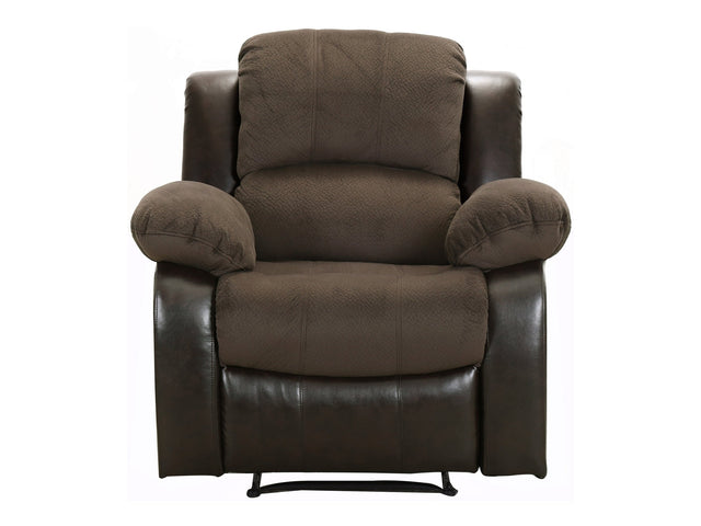 Cranley Brown Reclining Chair Fabric Seating - Ornate Home