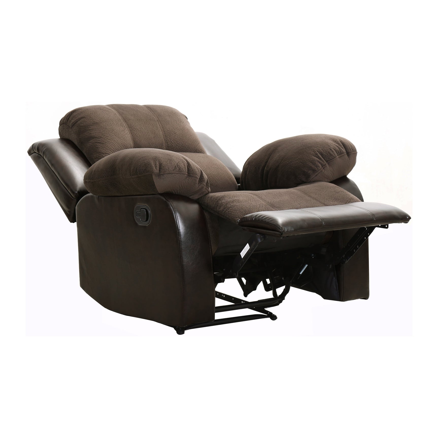 Cranley Brown Reclining Chair Fabric Seating - Ornate Home
