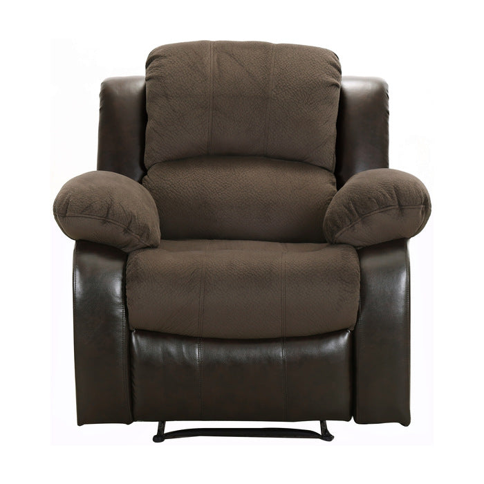 Cranley Brown Reclining Chair Fabric Seating - Ornate Home