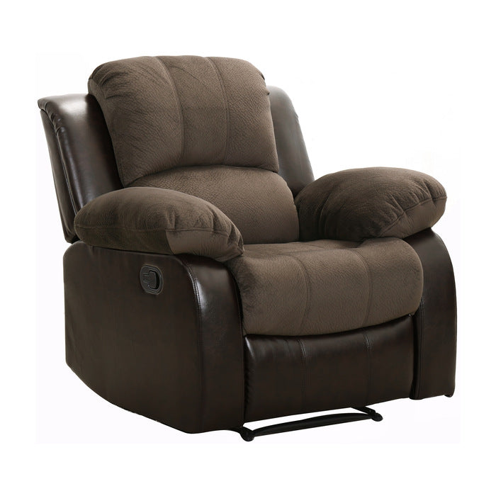 Cranley Brown Reclining Chair Fabric Seating - Ornate Home