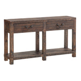 Craster Reclaimed Wood Console Table in Smoky Taupe - Ornate Home