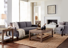 Craster Reclaimed Wood Rectangular Coffee Table in Smoky Taupe - Ornate Home
