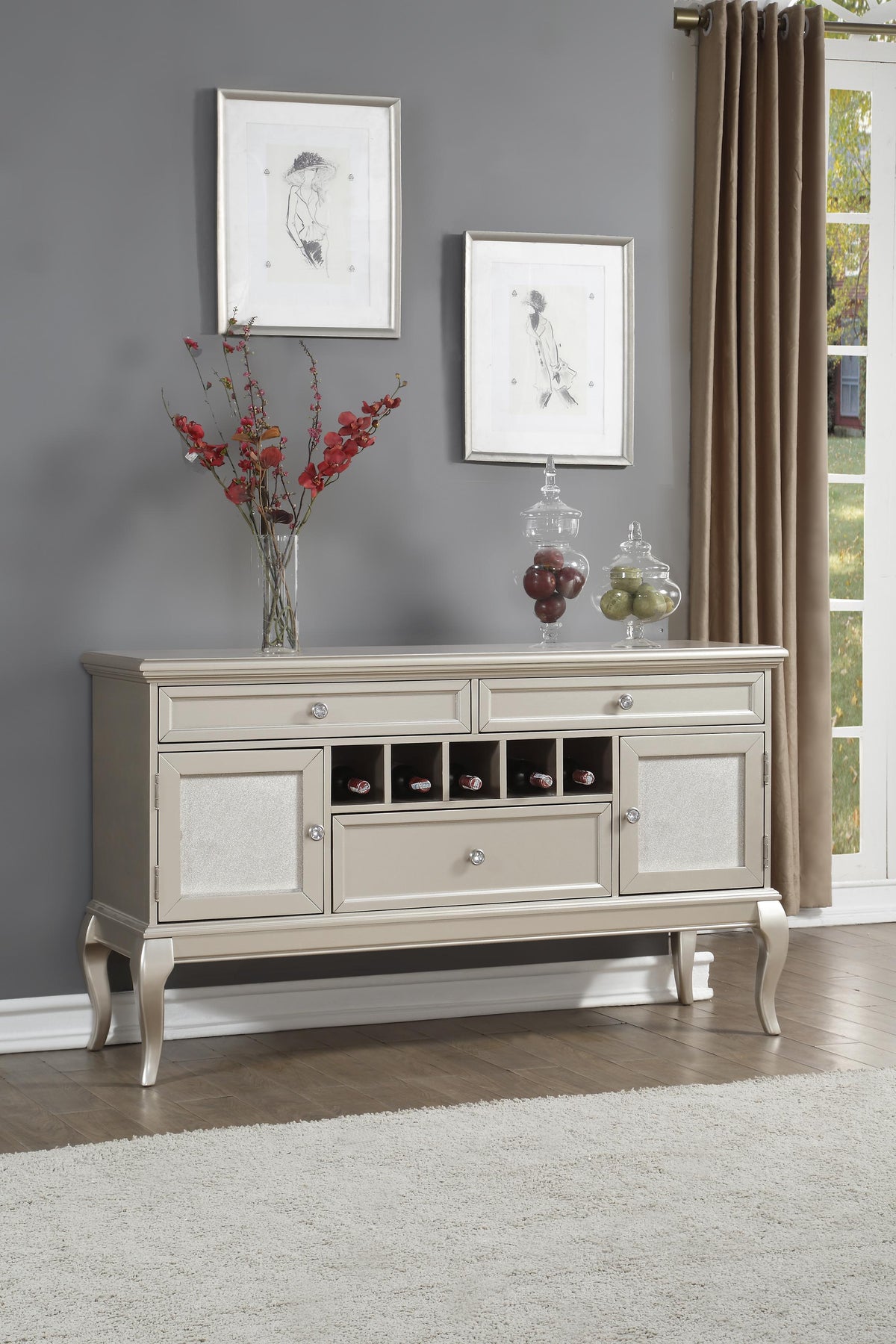 Crawford Silver Buffet/Server - Ornate Home