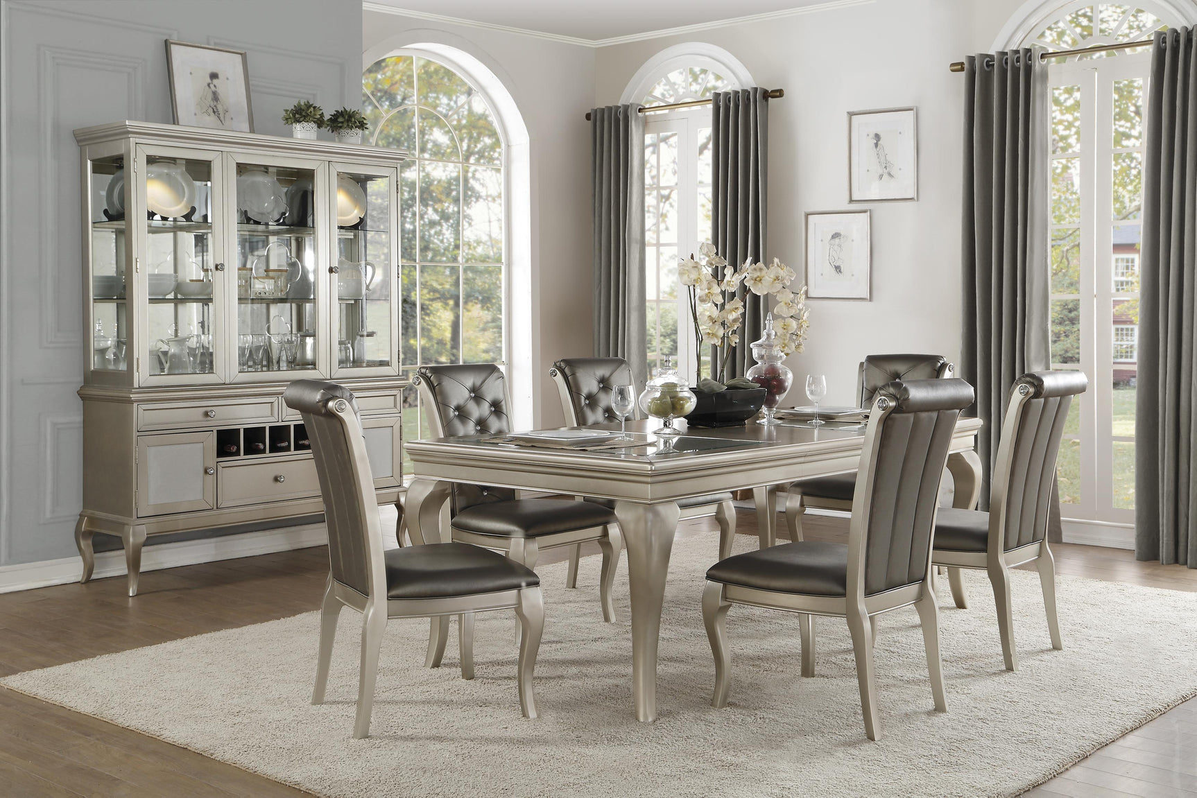 Crawford Silver Side Chair (Set of 2) - Ornate Home