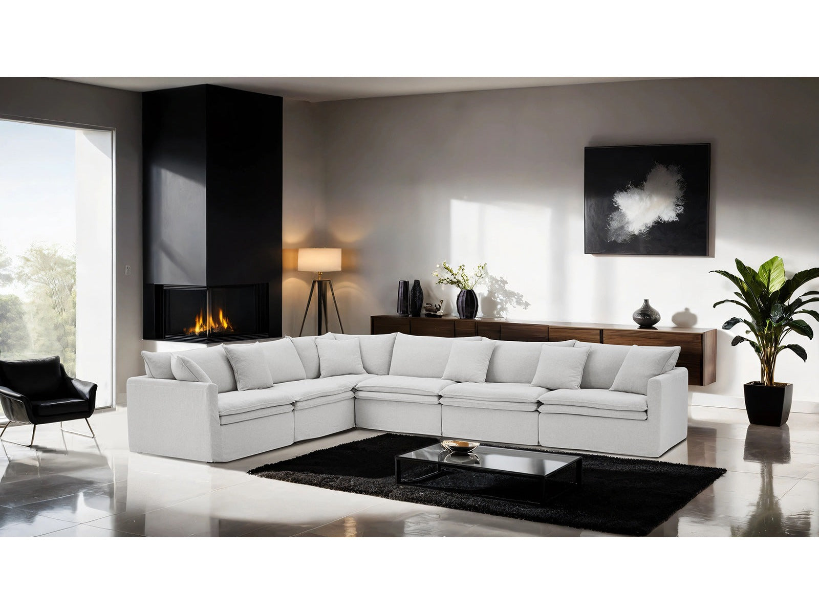 Crayford Light Gray Sectional - Ornate Home