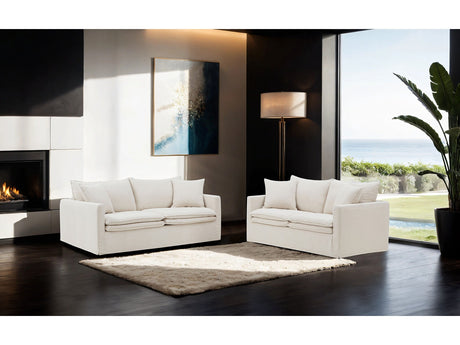 Crayford Taupe Upholstery Living Room Set - Ornate Home