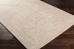 Cream Braided Faux Jute Outdoor Rug - Ornate Home