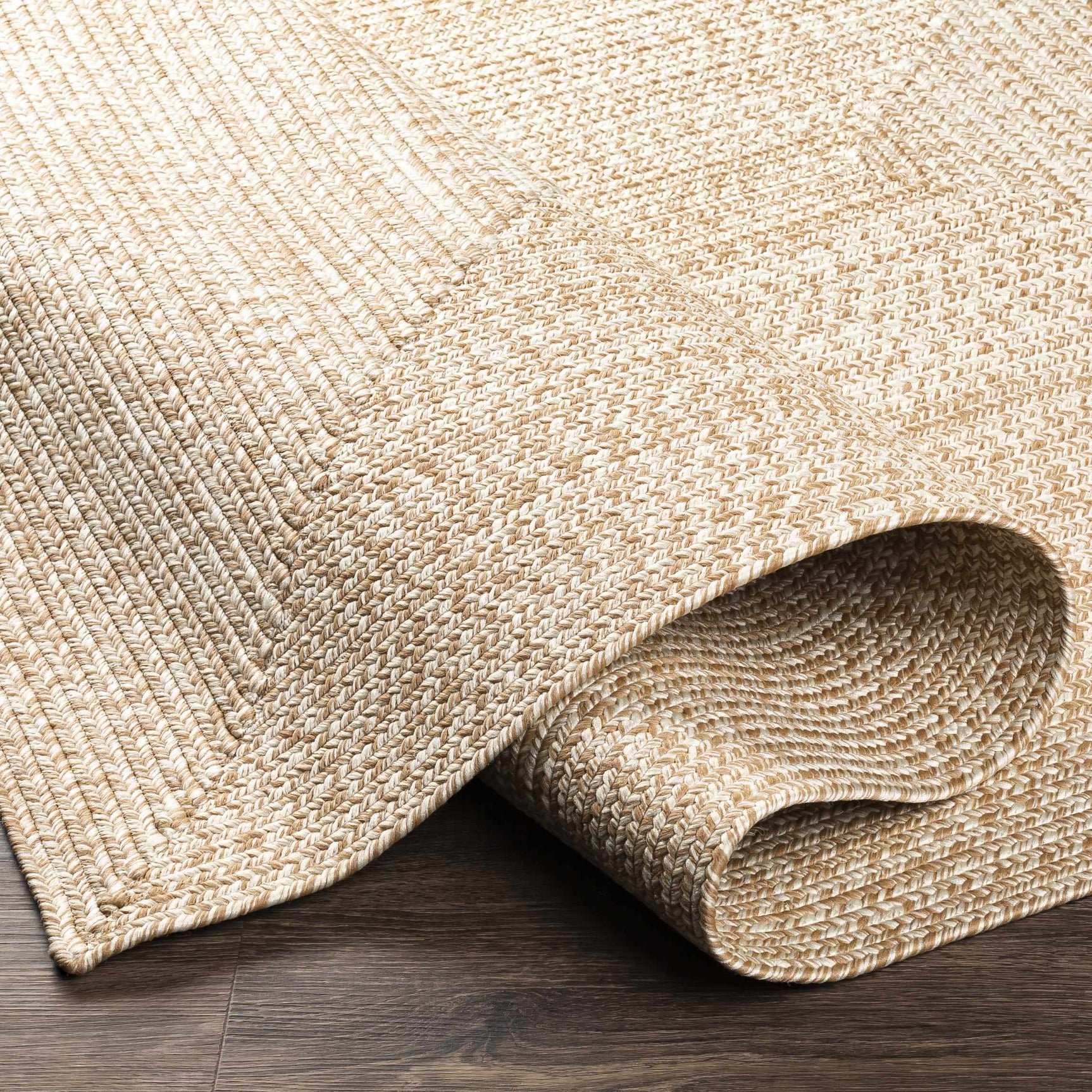 Cream Braided Faux Jute Outdoor Rug - Ornate Home