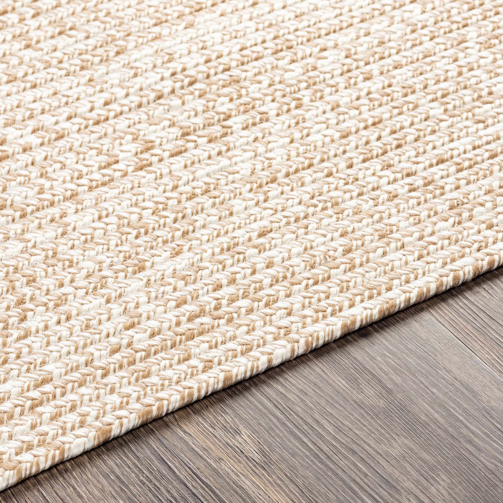 Cream Braided Faux Jute Outdoor Rug - Ornate Home