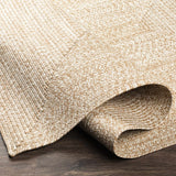 Cream Braided Faux Jute Rug - Ornate Home