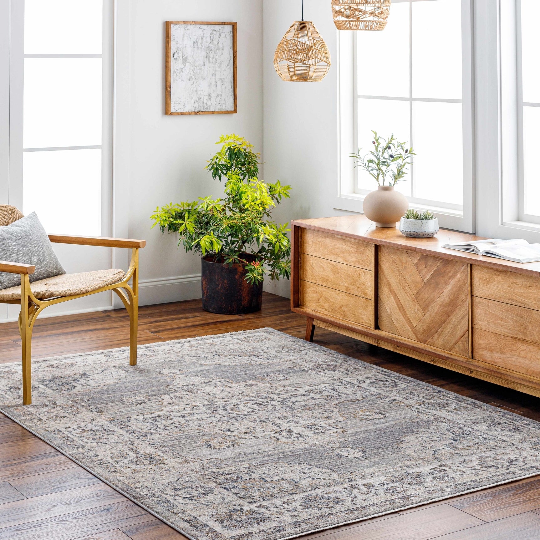 Cream Brown Zola Area Rug - Clearance - Ornate Home