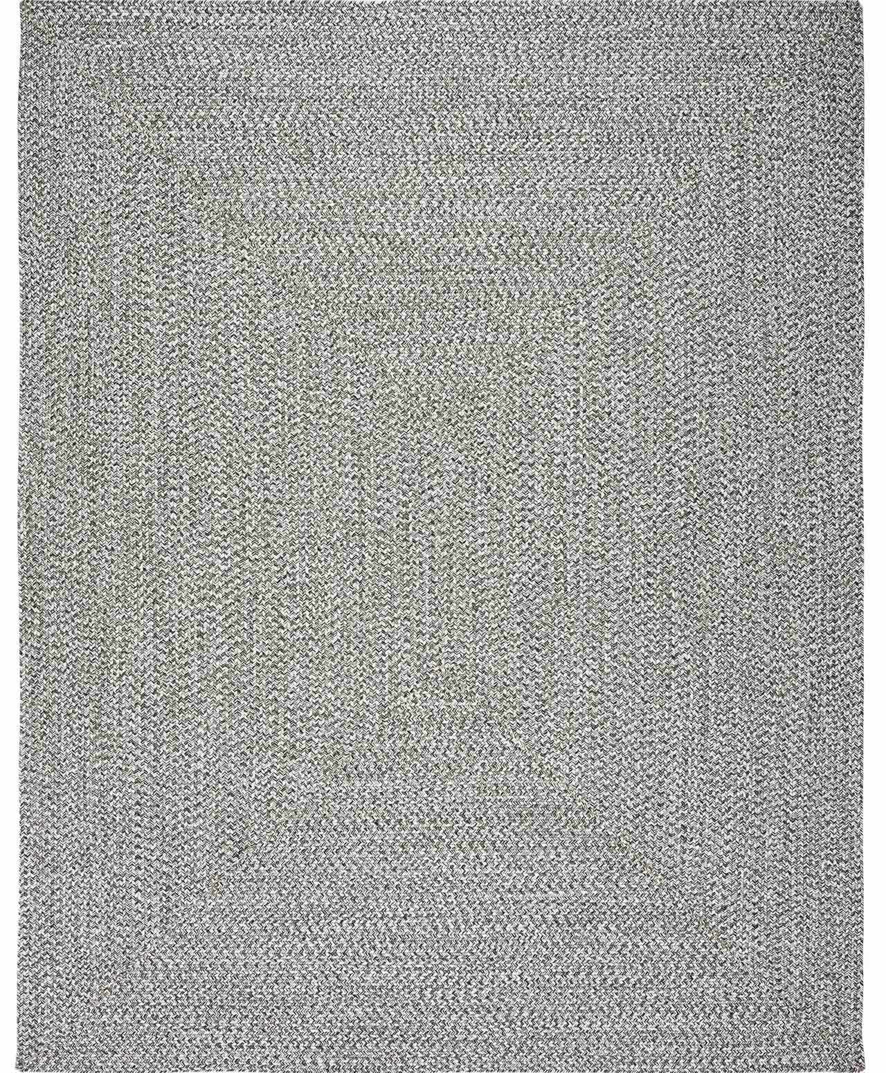 Cream Charcoal Braided Faux Jute Outdoor Rug - Ornate Home