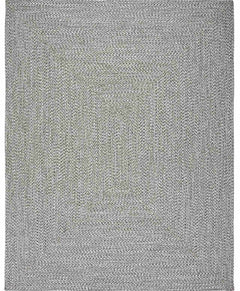 Cream Charcoal Braided Faux Jute Outdoor Rug - Ornate Home